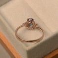 thumbnail image 3 of Lab alexandrite ring,oval cut,rose gold rings,alexandrite engagement ring,color changing stone, 3 of 4