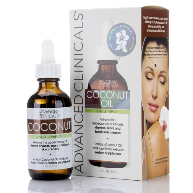 Aceite de Coco para la Piel Advanced Clinicals para Sequedad Crónica Cicatrices Estrías 1.8 Fl Oz Advanced Clinicals AC-678755