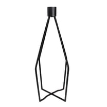 Gerson 30" Black Matte Geometric Gazing Ball Stand