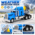 thumbnail image 3 of Blue Storm Chaser Research Truck Model, Weather Interceptor Vehicle with Rolling Wheels and Rotating Rear Equipment, Plastic Display Truck for Desk, Shelf and Cabinet, 3 of 7