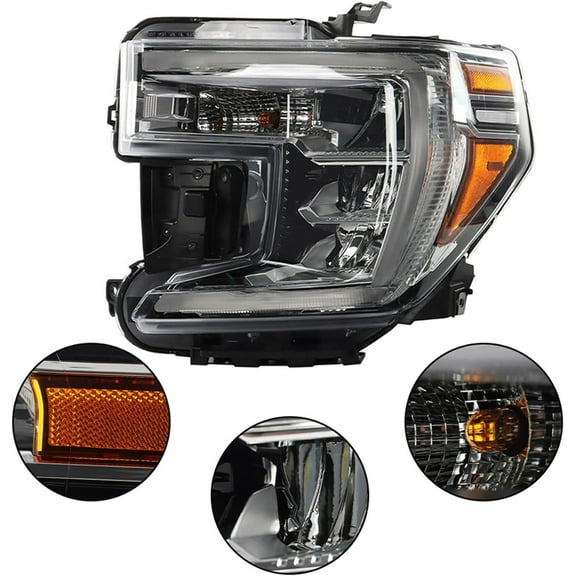 Labwork Headlight Assembly Replacement for GMC Sierra 1500 2019 2020 2021 GM2502495 84772473 Driver Side Halogen with DRL