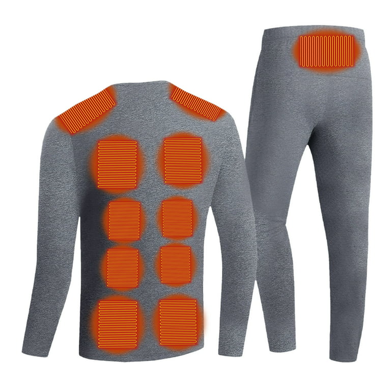 Electric Heated Thermal Underwear Set for Men and Women ,Electric Body  Warmer Heated Thermal Leggings Tops Unisex Intelligent Temperature Control  Base
