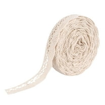CTIRCHIU Beige Cotton Lace Trim Ribbon for Sewing and Crafting 10 Yards with Floral Pattern