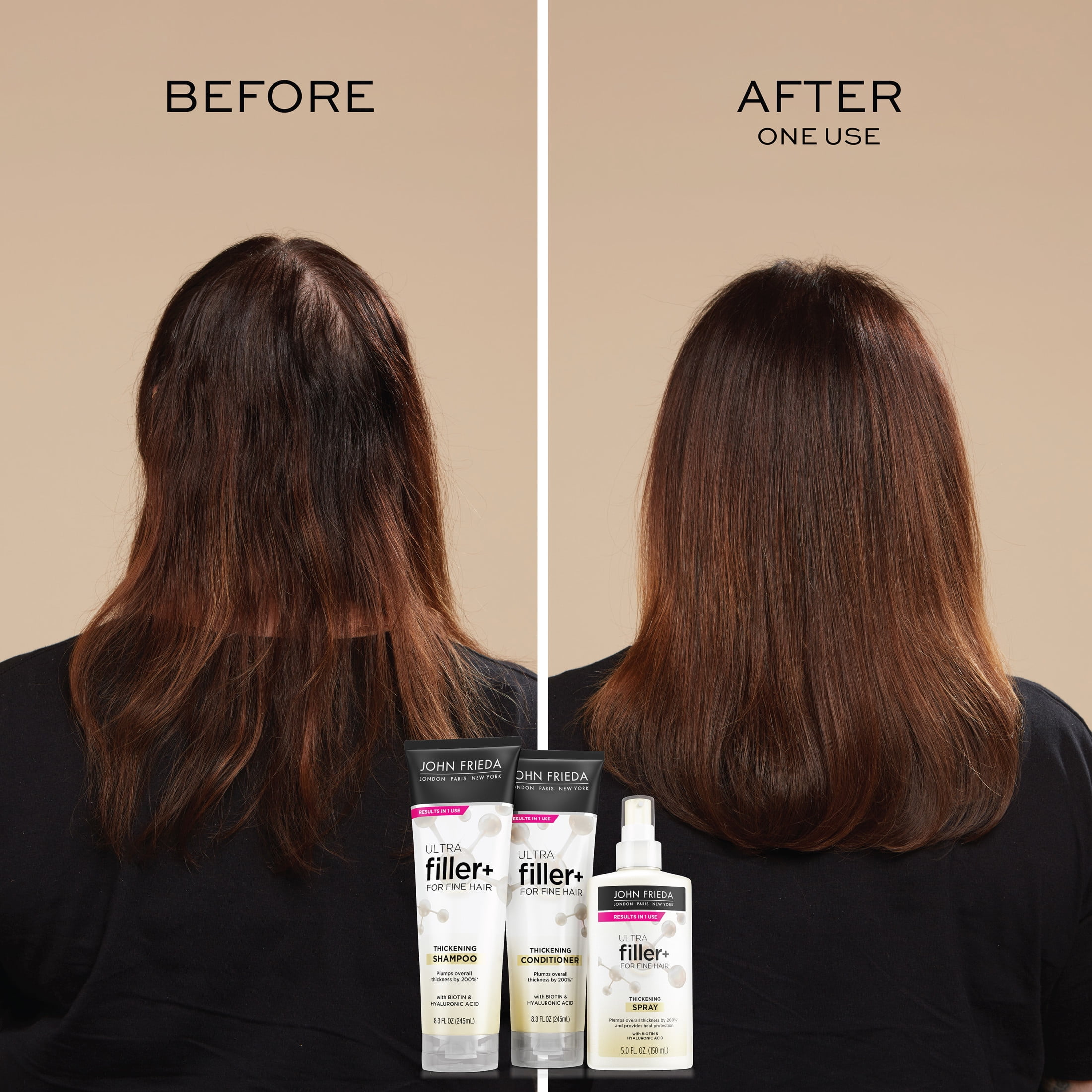 John Frieda ULTRAfiller+ Thickening Spray for Fine Hair, Volumizing Spray, 5 fl oz