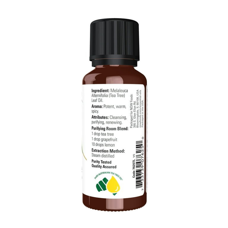 Now Foods Tea Tree Essential Oil - 16 Oz Bottle For Diffusers, Skincare, Cleaning