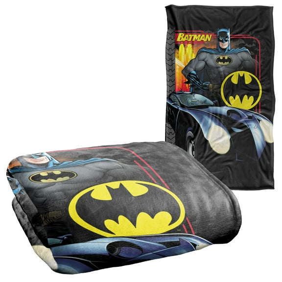 Batman Bat Racing Silky Touch Super Soft Throw Blanket 36" x 58"