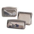 thumbnail image 1 of Bolsas de maquillaje Stasher Premium de silicona reutilizables, paquete de 3 unidades, color topo, 1 of 7