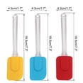 thumbnail image 2 of 3pcs Kitchen Cooking Flexible Silicone Spatula Set Heat Resistant Turner Scraper Baking Utensils Blue Yellow Red, 2 of 7