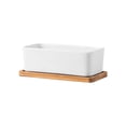 thumbnail image 1 of Maceta Rectangular con basae de Madera, 1 of 9