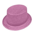 thumbnail image 2 of WGRFFH Bright Glitter Plastic Top Hats,Shiny Sequin Magician Victorian Hat,Assorted Colors Party Hats, Dress Up Cosplay Costume Top Hats,Bulk Celebration Accessories for Men Women Pink, 2 of 4