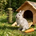 thumbnail image 4 of Natural Wooden Teeth Grinding Toy for Rabbits Hamsters Chinchillas, Safe Grass Stalks Willow Chew Blocks, Boredom Relief and Cage Decoration for Small Pets, 4 of 6