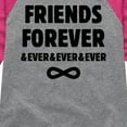 thumbnail image 3 of Instant Message - Friends Forever And Ever  - Girls Shirt Tail Raglan, 3 of 5
