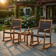 thumbnail image 4 of GVN Patio Furniture 7 Piece Rattan Patio Sofa Set, Outdoor Wicker Rattan Chairs Garden Backyard Balcony Porch Poolside loveseat with Acacia Wood Tabletop and Armrests, 4 of 7