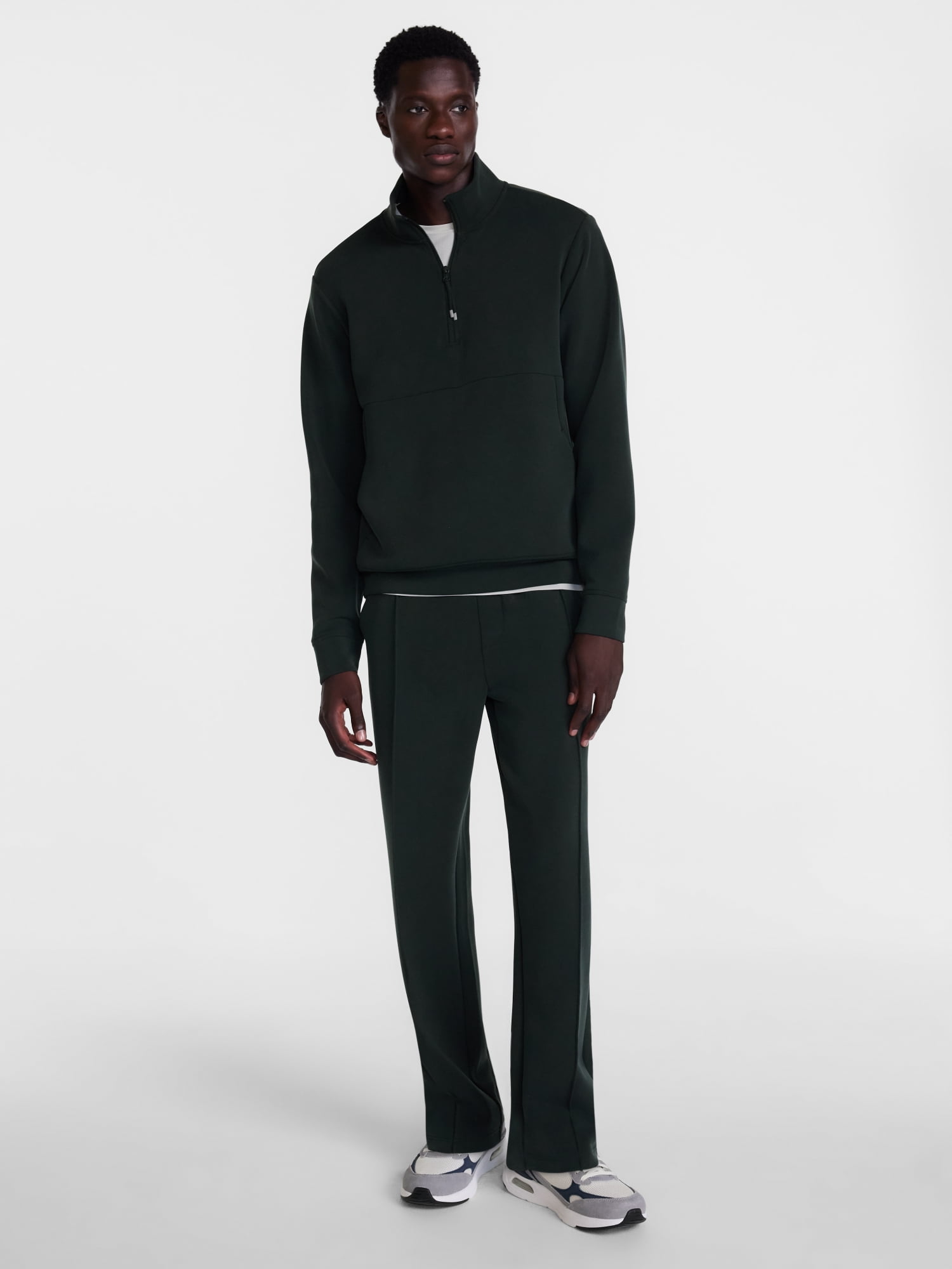 Avia Men's Twill ScubaKnit Quarter Zip Pullover Sweatshirt, Sizes XS-4XLT