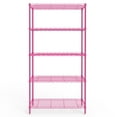 thumbnail image 3 of Ktaxon 5-Tier Wire Shelving Unit, Steel Storage Rack for Garage Office Kitchen Barbie Pink, 30" W x 14" D x 60" H, 3 of 17