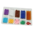 thumbnail image 1 of 10 Piezas Cadenas de Cuentas para Niños Juego Educativo de Matemáticas Material de Tablero de Ajedrez para Contar Numeros Función de Suma y Resta Adecuado para Aprendizaje en Casa Aula Regalo, 1 of 10