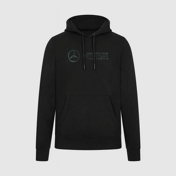 Mercedes Benz AMG Petronas F1 Stealth Large Logo Hoodie -Black