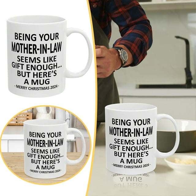 Ceramic Coffee Mug Being Your In Law Seems Like Enough Novelty For Christmas Holiday Birthday