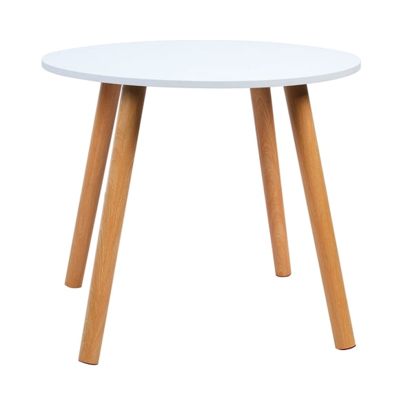 Demete Modern Round Dining Table with Solid Wood Leg, Easy Assembly, 23.62" Diameter