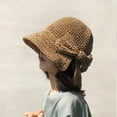 thumbnail image 2 of Sombrero de playa plegable ancho para mujer, sombrero de verano para mujer, sombrero de pajarita, 2 of 5