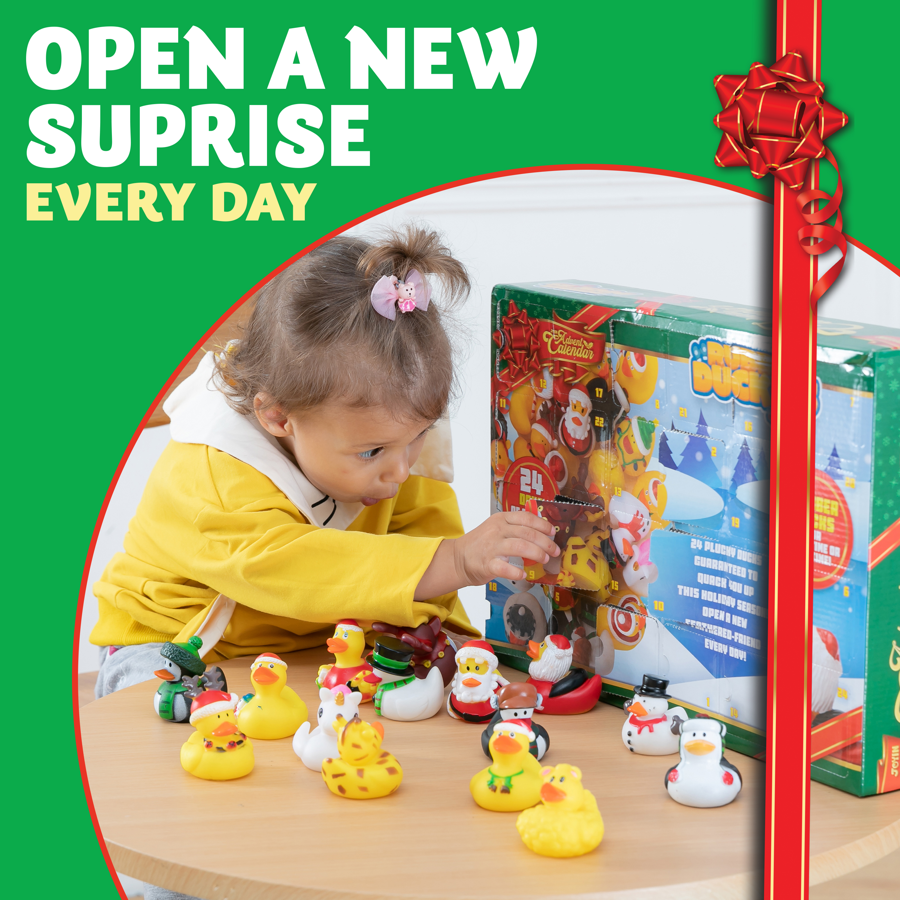 Joyfy Christmas Advent Calendar Rubber Ducks, 24-Pack photo 3