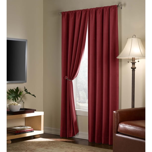 Velvet Blackout Energy Efficient Curtain Panel - Walmart.com - Walmart.com