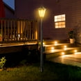 thumbnail image 2 of Outsunny 77" Solar Lamp Post Light, Aluminum Outdoor Street Lamp, Black, 2 of 9