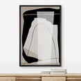 thumbnail image 2 of IDEA4WALL Framed Canvas Wall Art Minimal Pastel Geometric Black White Tan Paint Strokes Modern Art Nordic Colorful Abstract Print Relax/Calm for Living Room, Bedroom, Office - Black 24"x36", 2 of 5