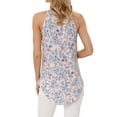 thumbnail image 5 of Nlife Women's Floral Print Crew Neck Tank Top, 5 of 6