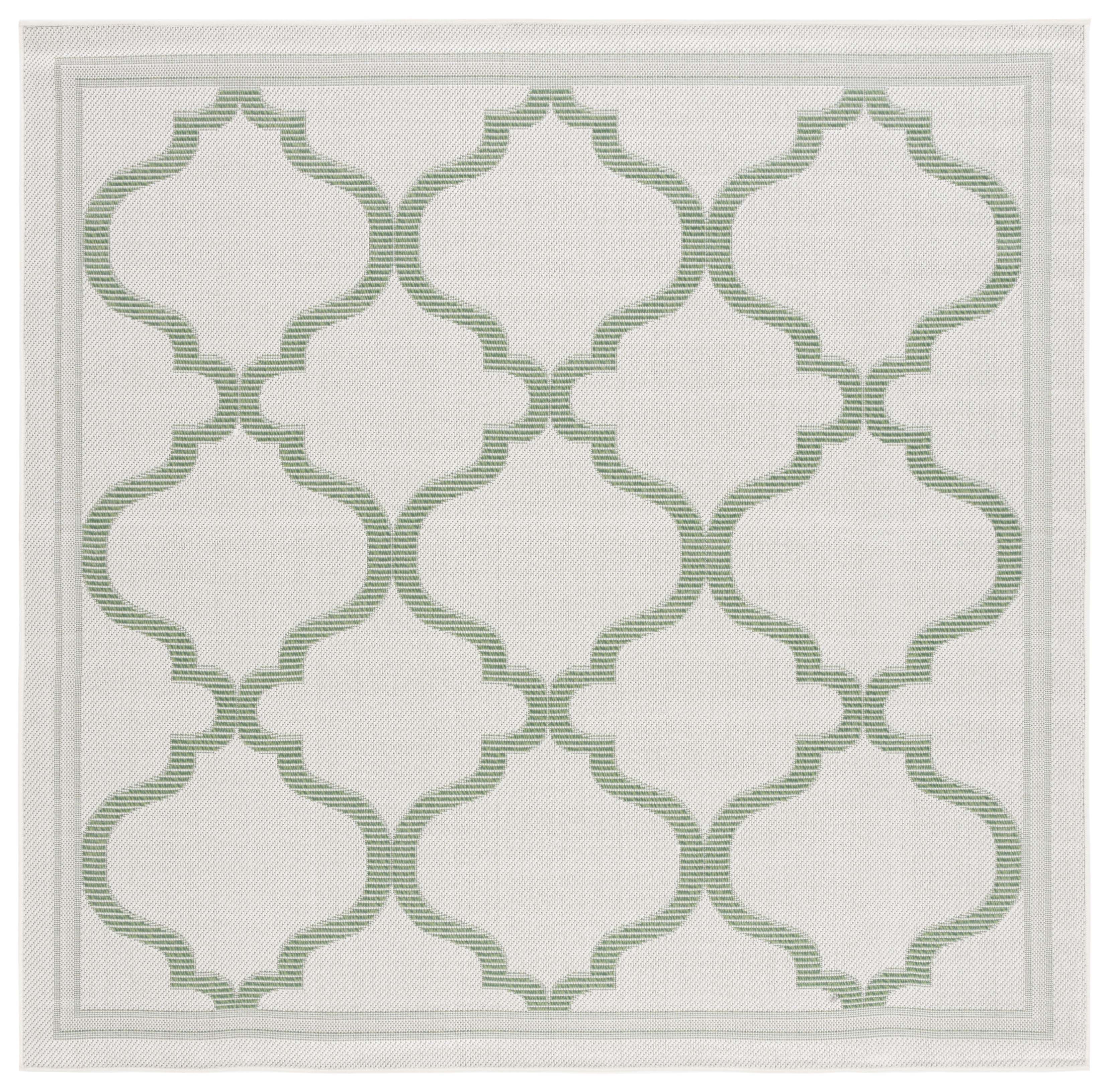 SAFAVIEH Machine Washable Rug Indoor/Outdoor Bermuda Collection - Outdoor BMU810E Bermuda Collection Beige / Green Rug