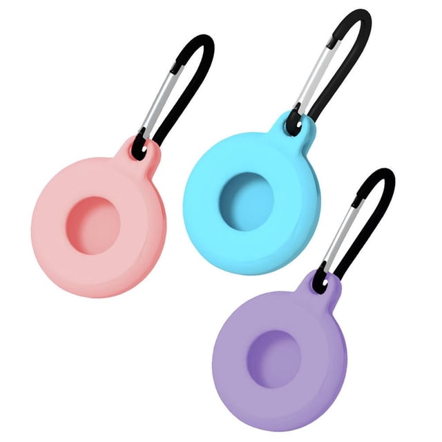 MesaSe 3Pcs Silicone Protective Sleeve Cover Compatible for AirTags Case with Keychain Anti-Loss Protective Case