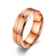 thumbnail image 1 of Anillo de acero inoxidable negro con borde biselado y ranura azul de 8mm para hombres y niños, joyería de hip hop, anillos de dedo cepillados dorados, Bague Homme 2025, 1 of 2