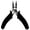 Black, variant on Agiufgs Mini Wire Snips High, Precision Cutting with Spring-Loaded Action, for Trimming Electronic Component Leads, Yellow