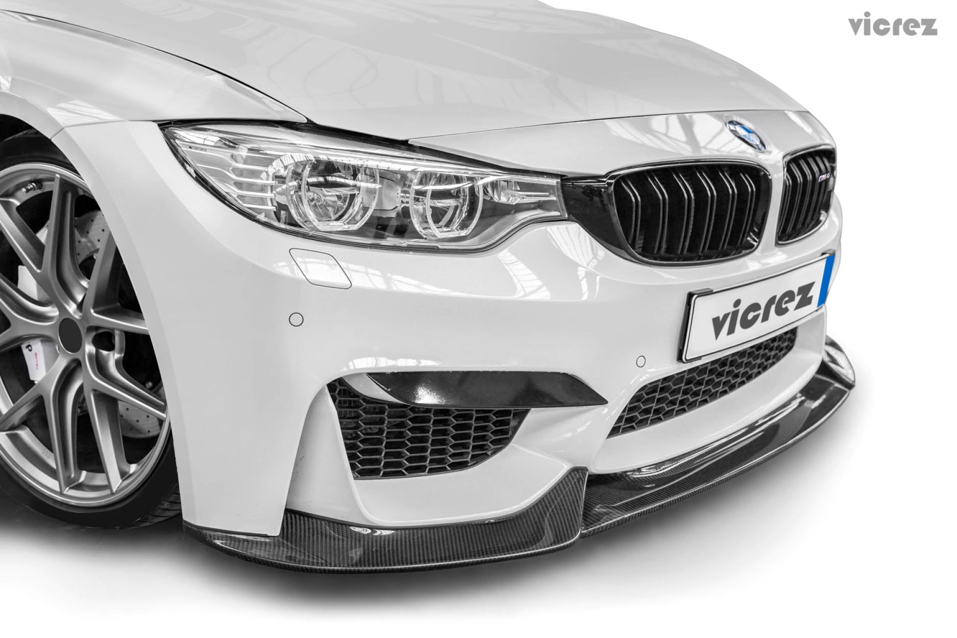 Vicrez BMW M4 F82 F83/ M3 F80 20142019 V4R Carbon Fiber Front Lip