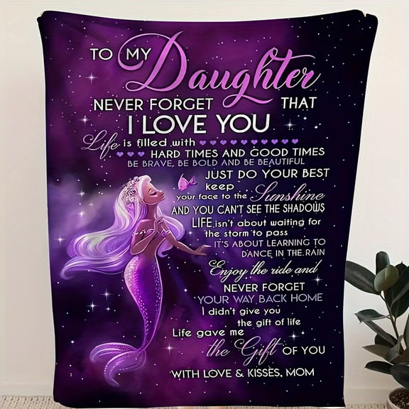 1 Piece Flannel Blanket From Mom Mermaid Blanket For My Daughter Warm And Cozy Soft Blanket For Sofa Bed Couch