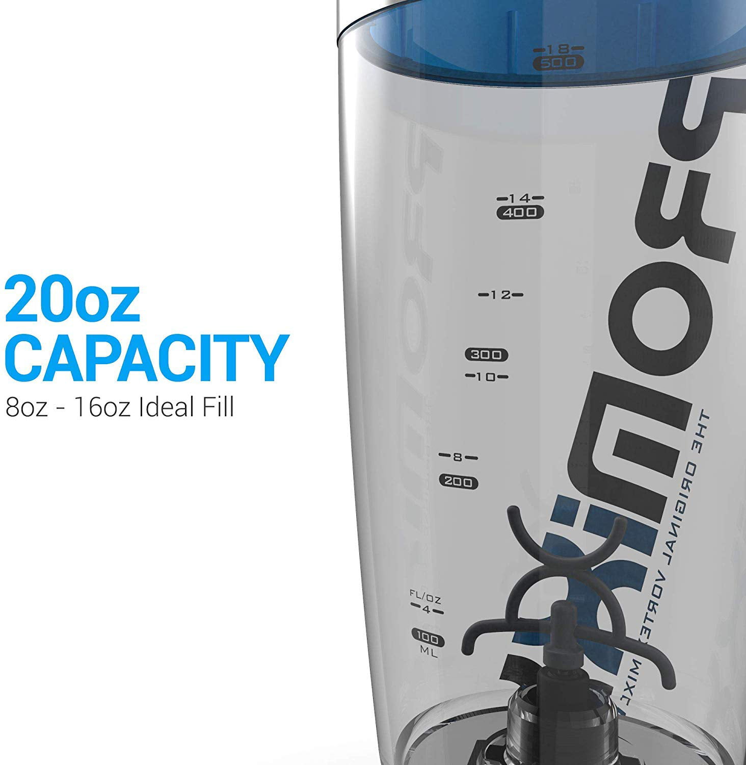 PROMiXX PRO Electric Shaker Bottle – Cool Gray, 20oz Cup 