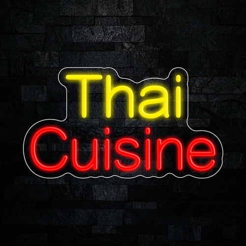 Thai Cuisine LED Neon Sign 18"L x 10"H #33470