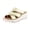 Gold Leather, variant on Women's Uptown Sunset Wedge Slide Sandal Blue Mist Nubuck 10M