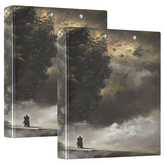 WOBOGO Heavenly Law File Folders Extra Large Capacity to Hold 200 Sheets of Documents Hard Shell Ring Binder for School Home Office