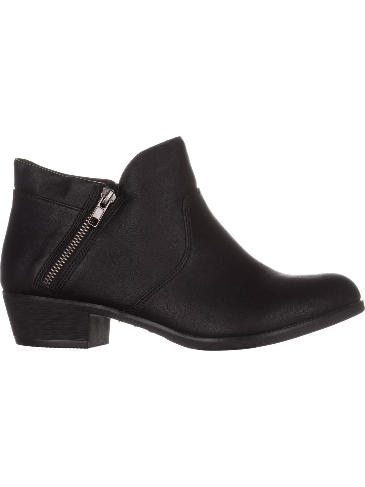 AR35 Abby Side Zip Short Ankle Boots, Black Smooth Walmart Canada
