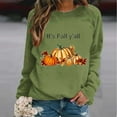 thumbnail image 2 of Busydd Thanksgiving Sweatshirt Orange Crewneck Sweatshirts Fashion Pumpkin Graphic Sweatshirts Grateful Blessed Fall Sweatshirt Long Sleeve Pullover Tops for Women, 2 of 3