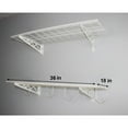 thumbnail image 5 of SafeRacks 18 x 36 Inch Garage Wall Shelf Two-Pack with Bike Tire Hooks, White, 5 of 7