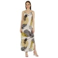 thumbnail image 1 of Inkmeso Robe d'Été Aguichant Imprimée pour Femmes à Bretelles Spaghetti, Robe Maxi Décontractée de Plage et de Villégiature, 1 of 7