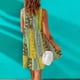 thumbnail image 1 of Vestido De Mujer, Bohemio, Transpirable, Elegante, Cuello En V, Mini Vestido Para Uso Diario ANGGREK AH2833, 1 of 6