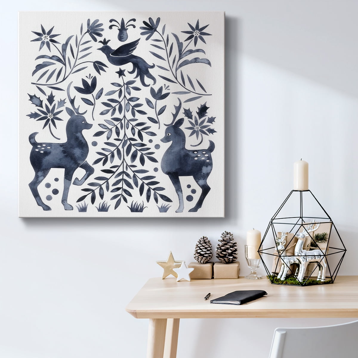 Otomi Inspired Christmas IV- Gallery Wrapped Canvas