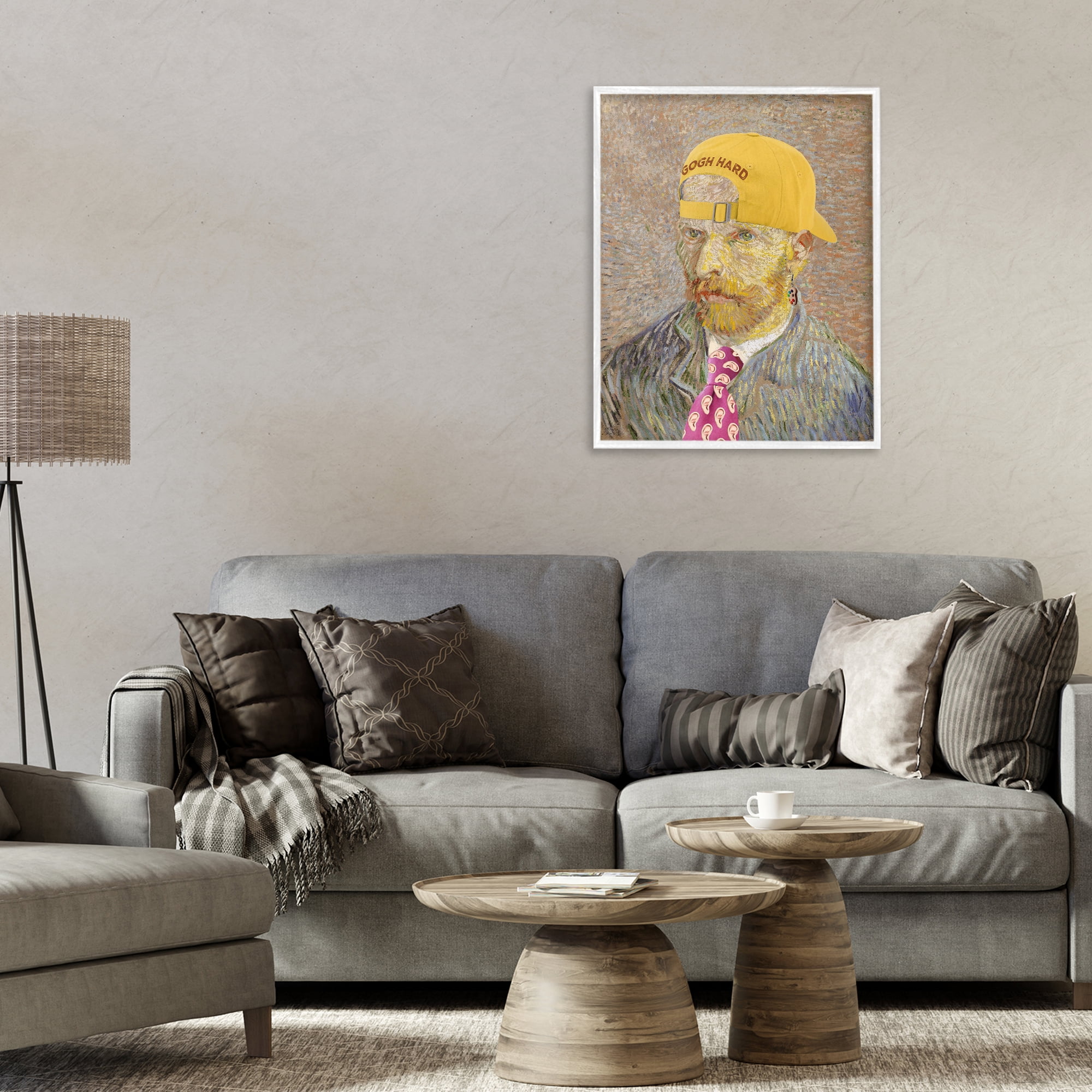 Van Gogh in Yellow hat White Framed Giclee Art, design by Masters Redux