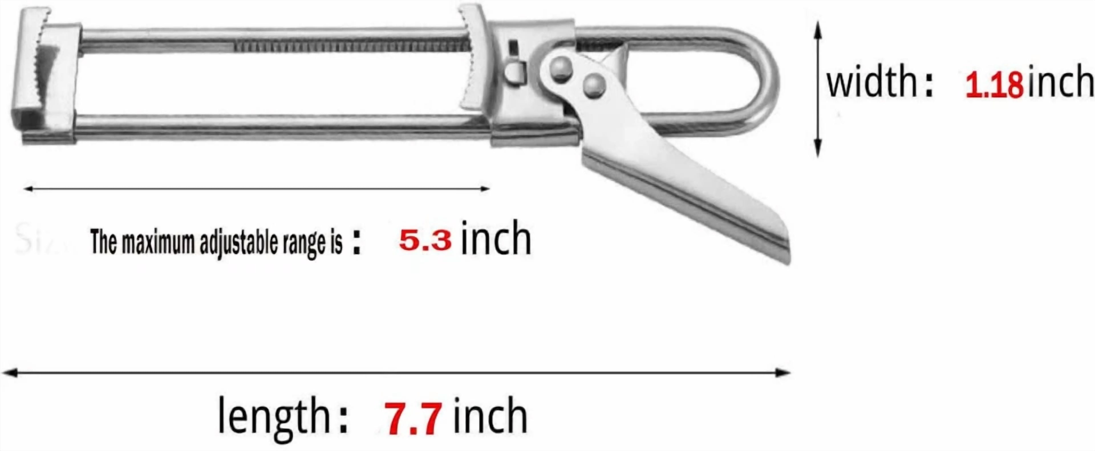 Adjustable Stainless Steel Can Opener For 1 To 5 Inch Lids Kitchen Tool