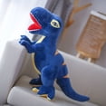 thumbnail image 2 of Muñeco de peluche con dibujos animados de dinosaurio T-Rex, azul, 45 cm, para niños, 2 of 2