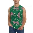 thumbnail image 3 of Uemuo Tropical Leopard Pattern Men's Sleeveless T-Shirt,Muscle Athletic Tank Top, Moisture-wicking Quick-dry Breathable Classic Tee Top for Gym Run Outdoor Sports-Large, 3 of 8