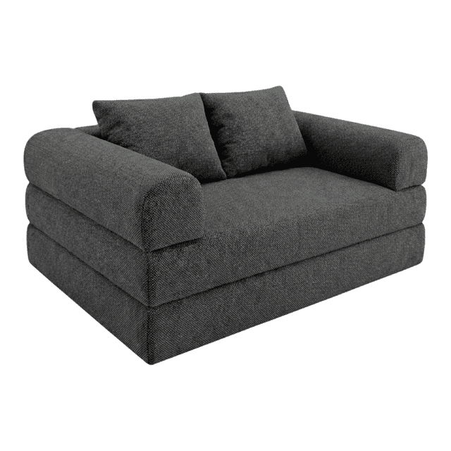 SOFA CAMA TEDDY QUEEN SIZE SMOOTH CHARCOAL